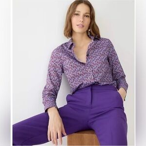 J.Crew Women’s Button up- Slim-fit shirt in Liberty® Toutouayette fabric